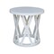 International Concepts Round Ceylon End Table, 24 in W, 24 in L, 24 in H, Wood, White OT08-46ER - alternate 5